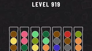Ball Sort Puzzle Level 919 #ballsortpuzzle #ballsortpuzzlegameplay #puzzlegame #mobile games