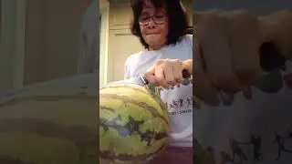 magic failed/cutting water melon using toothpick