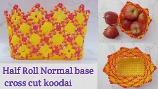 Wire Koodai pinnal /Normal base cross cut basket /pooja basket/ half roll wire koodai/Thamboola bag