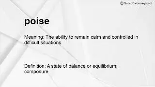 poise Meaning