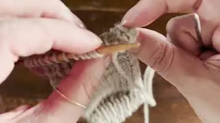 Italian Bind Off for 1x1 Rib flat, k2 at right edge, k1 at left edge/１目ゴム編み止め（平編み、右端：表２目、左端：表１目）