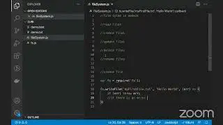 Nodejs Class… The filesystem: How to write and read from it
