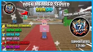 SERVER MCPE SURVIVAL ECONOMY: SEVEN SMP - FITURNYA LENGKAP, SUPPORT VERSI 1.21.90+