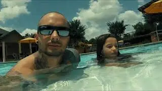 Calvin, Emma, & CJ Woodruff At Pool - 2018