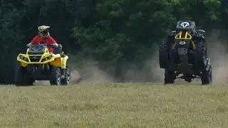 Renegade 1000 XMR vs Outlander 650 XMR Drag Race!