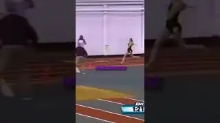 HEATHER DORNAN TRIPPED BY HER OPPONENT......BUT NEVER QUIT....SHE CHACED THEM!!!!😨