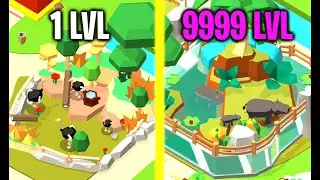 NEW RARE Hippo Unlocked! Max Level Zoo & Animals Unlocked in Idle Zoo Tycoon! (9999+ Level!)