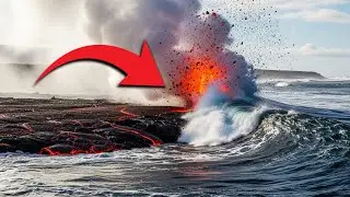 Eruption at the Shoreline &mdash; The Power of Lava vs. The Sea