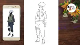 Kakashi Hatake full body drawing || kakashi sensai drawing || step by step drawing toturial