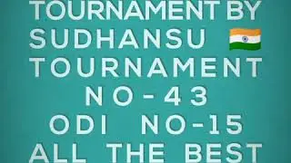 WCC TOURNAMENT BY SUDHANSU 🇮🇳
