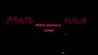 Math formula chart - with decorative design
