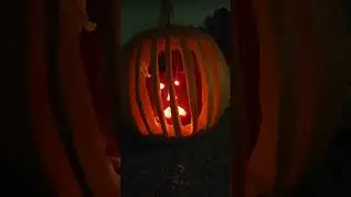 2023's jack-o-lantern. took the idea from dude perfect pumpkin carving contest. #halloween