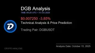 DGB (DGBUSDT) Technical Analysis - Price Prediction & Buy or Sell October 15, 2025