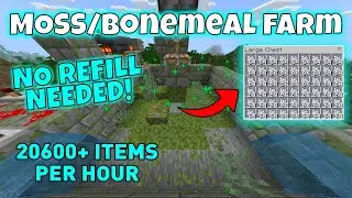 EASY Bone Meal & Moss Farm Minecraft Bedrock 1.21 Tutorial (1850+ Bonemeal Per Hour, Fully AFK)