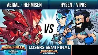 VipR3 & Hysen vs Aerial & Hermisen - Losers Semi Final - Brawlhalla World Championship 2019 2v2