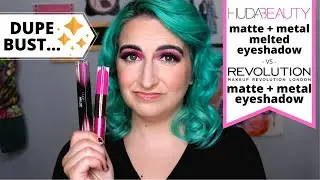 DUPE BUST? - Huda Beauty vs Makeup Revolution matte + metal | Kirby Rose