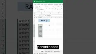 RAND() Function in Excel. Create Random numbers. #random #excel  #exceltips