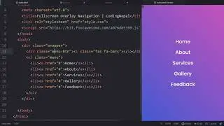 Fullscreen Overlay Navigation Menu Bar using Only HTML & CSS