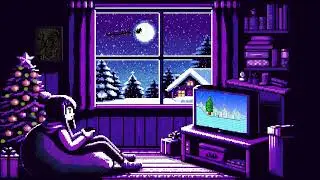 Cozy Winter Night | Retro Gaming + Snowfall Ambience (8-Bit Aesthetic)