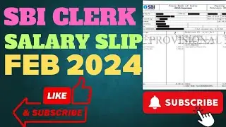 Salary slip of SBI CLERK Latest pay slip with allowance full details