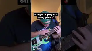 4 finger tapping on 8 string guitar#shorts