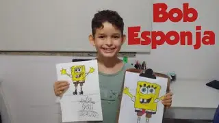Desenhei o Bob Esponja 