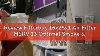 Review Filterbuy 16x25x1 Air Filter MERV 13 Optimal Smoke & Allergy Defense (6-Pack), Electrostatic