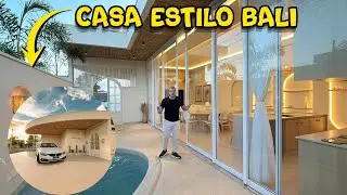 Tour Casa Estilo Bali Térrea 190m² com 3 Suítes Cozinha Integrada Area Gourmet e Piscina