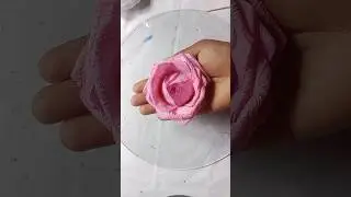 Diy tissue paper rose #shortvideos #papercrafts #youtubeshorts