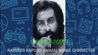 RANVEER KAPOOR ANIMAL MOVIE CHARACTER SKETCH//YASH NAYAK// FULL TUTORIAL STEP BY STEP/