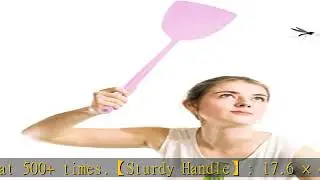 Chelory 4 Pack Fly Swatter, Strong Plastic Fly Swat Set Heavy Duty with Long Flexible Handle Assort