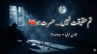  جون ایلیا کی درد بھری غزل – تم حقیقت نہیں حسرت ہو💔💔💔💔💔💔