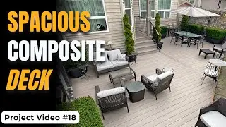 Spacious Composite Deck Covering Entire Backyard in East Clayton, Surrey | Pulsar Construction