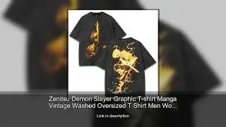 Zenitsu Demon Slayer Graphic T-shirt Manga Vintage Washed Oversized T Shirt Men Women Clothing