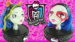 Gore-Geous Ghoul MONSTER HIGH Anti Styling Head Glows in the Dark Doll Lip Gloss 33 Hair Pieces DCTC