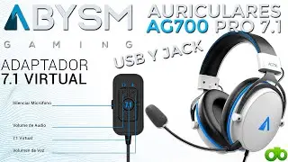 Abysm Gaming Auriculares USB AG700 Pro 7.1 Virtual Unboxing, Review  y Test Micr&oacute;fono