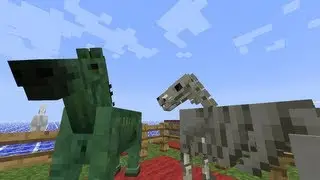 MineCraft 1.6 Snapshot 13w20a Skeleton Horse & Zombie Horse! (Snapshot)