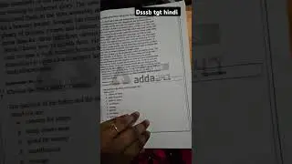 DSSSB Tgt hindi previous year question paper #dsssbpgthindi #dsssbprepration #dsssbtgthindi #dsssb