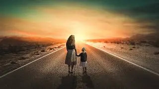Photo Manipulation Mama and Girl  | Sunset | Photoshop cc Tutorial