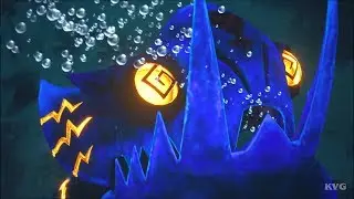 Kingdom Hearts 3 - The Giant Aquatic Heartless - Boss Fight | Gameplay (PS4 HD) [1080p60FPS]