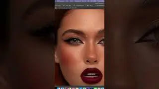 How to draw iris in photoshop? #makeup #retouch #photoshop #beauty #photo #edit #tutorial #mua #art