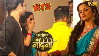 Scene के बीच Nandini आराम करते हुवे आयी नज़र | BTS | Dhartiputra Nandini