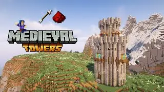 Minecraft Medieval Defense Tower Tutorial | Redstone, Roof, Interior & Exterior