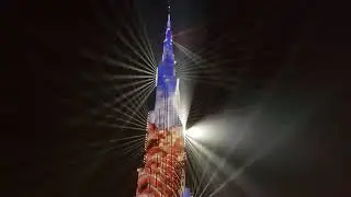 Dubai Chinese New Year 2018: midnight light show at the Burj Khalifa\ 迪拜2018年中国新年：在哈利法塔的午夜灯光秀 (4K)