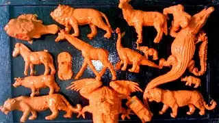 Membersihkan Mainan Hewan,Singa,Harimau,Jerapah,Zebra,Sapi,Kambing,Kingkong,Buaya