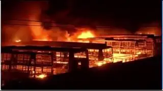 Protesters set more than 20 buses on fire in #Bengaluru's KPN bus depot#STOP VIOLENCE