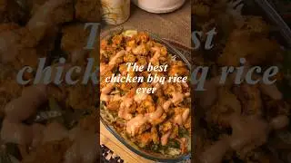 The best chicken BBQ rice ever ! 🤤 #ricerecipe #chickenbbq #easiestrecipes #cookingvlog