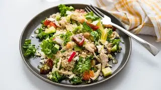 Mediterranean Chicken Kale Quinoa Salad