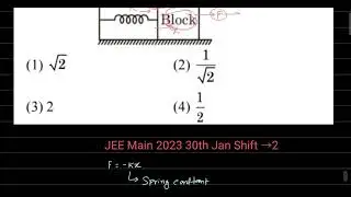 For a simple harmonic motion in a mass spring system shown, the surface is frictionless. when the ma