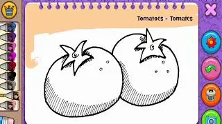 colouring in tomatoes //red red tomatoes#watergaming #colour #drawing #panting #gaming